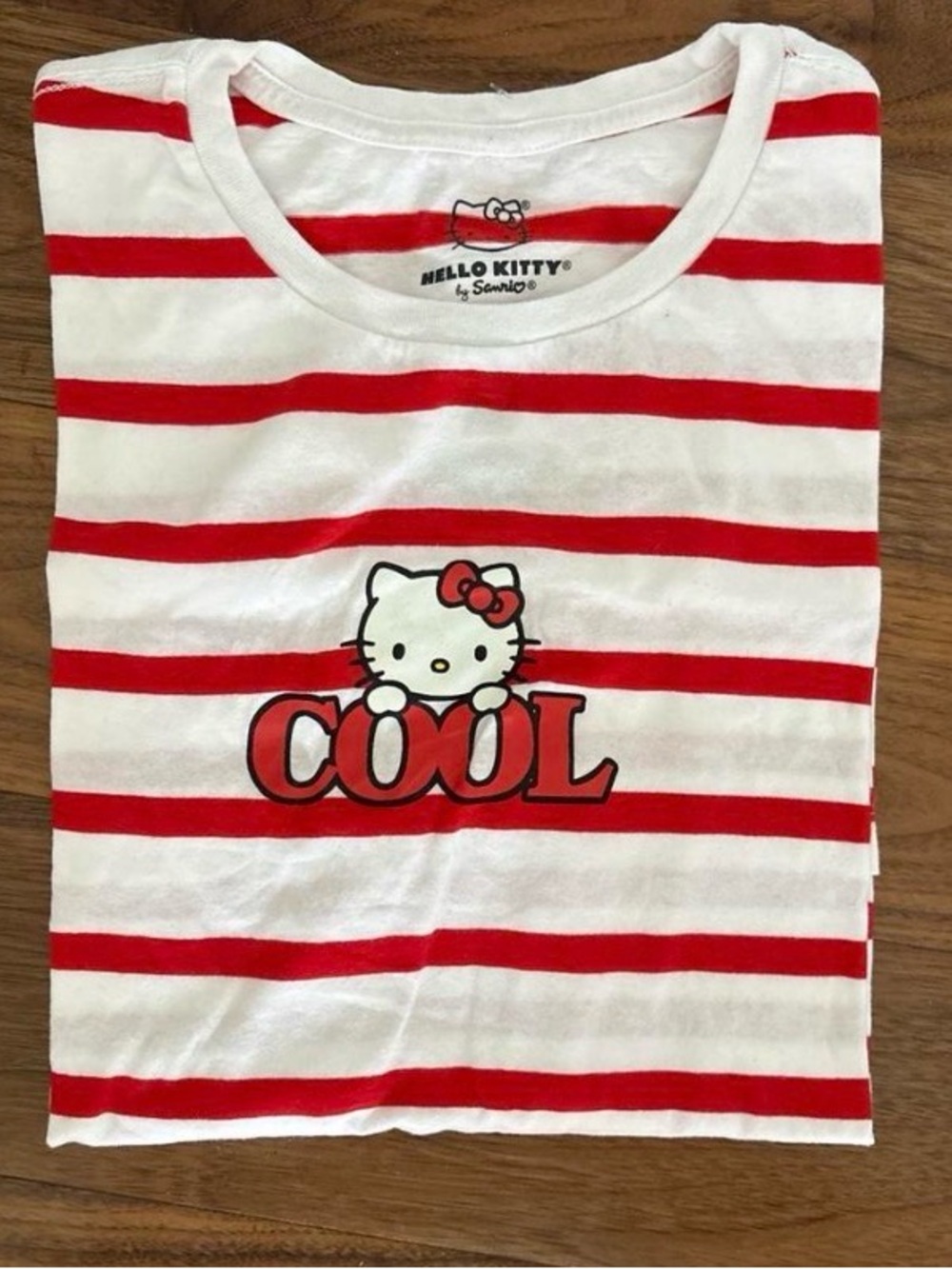 Hello Kitty Red & White Striped 'Cool' Tee